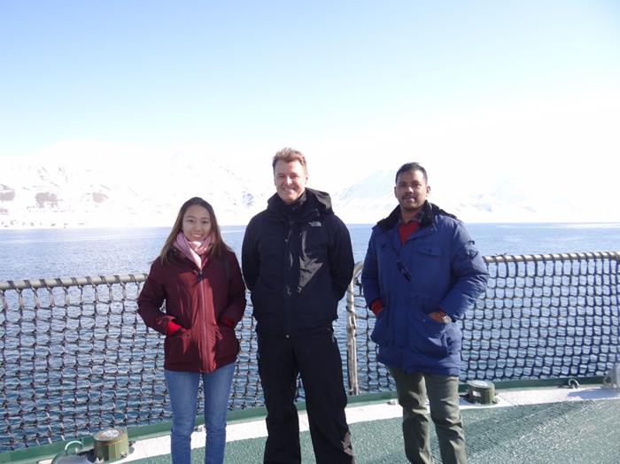 The research team from EOS on the research vessel Kronpins Haakon