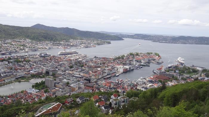 Bergen and North Sea from Fløibanen