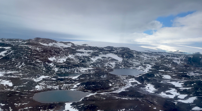 King George Island from plane King George Island from plane