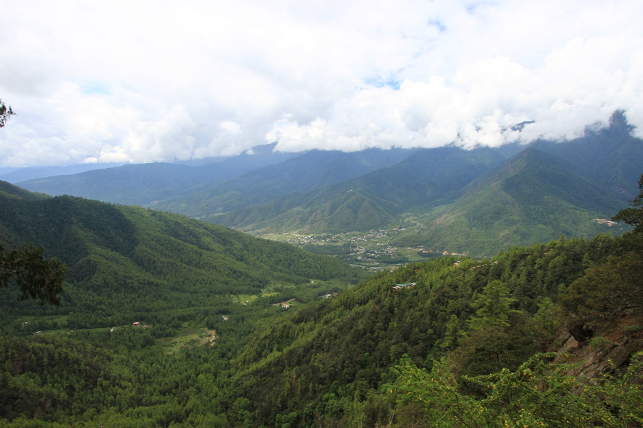 Bird’s Eye View - A panoramic view of the lush Bhutanese mountains (Source: Skye Lee)