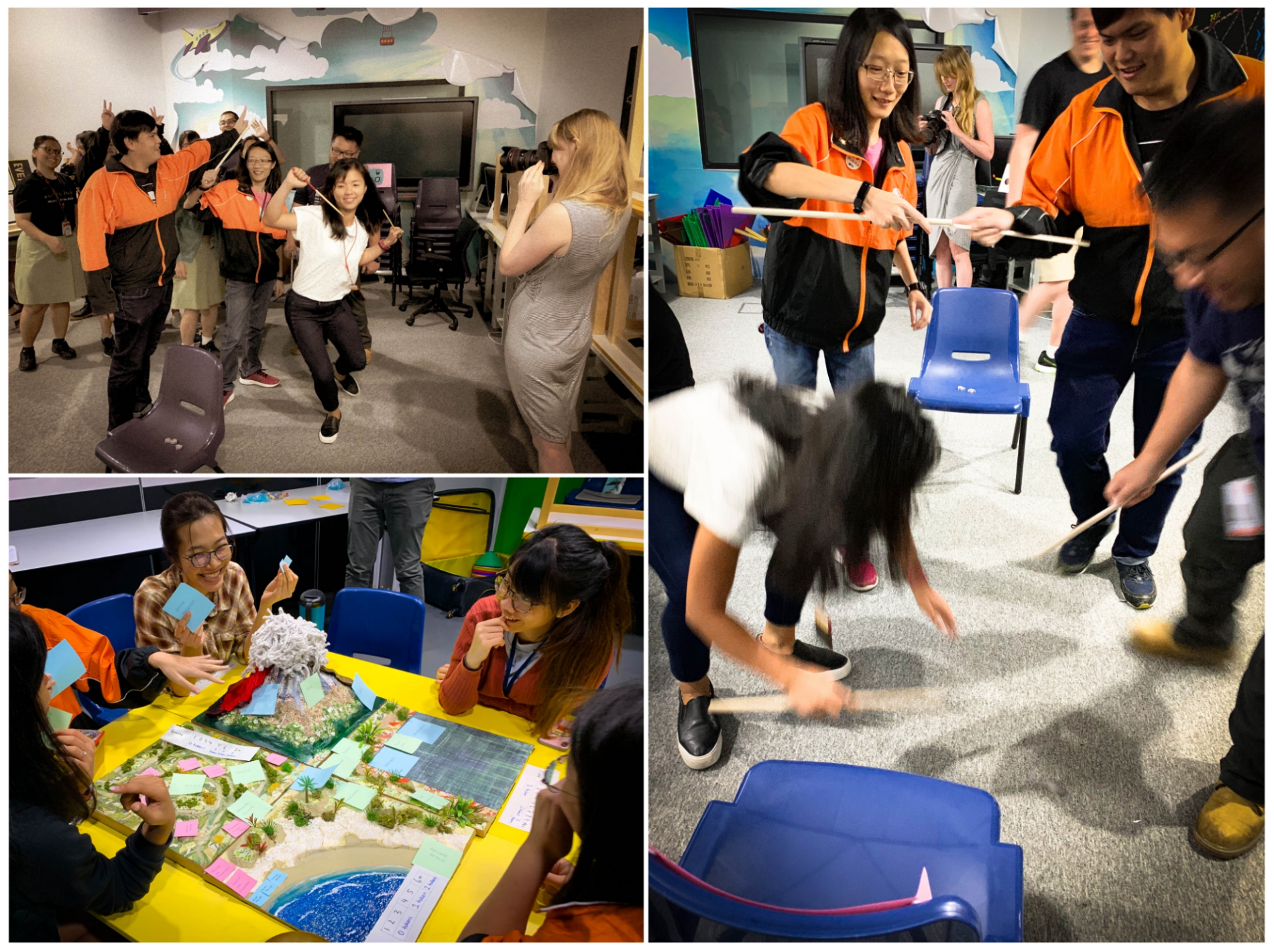 The SCS team testing out the fun-ness of the Dynamic Earth Games for themselves (Source: Kuang Jianhong/Earth Observatory of Singapore) The SCS team testing out the fun-ness of the Dynamic Earth Games for themselves (Source: Kuang Jianhong/Earth Observatory of Singapore)
