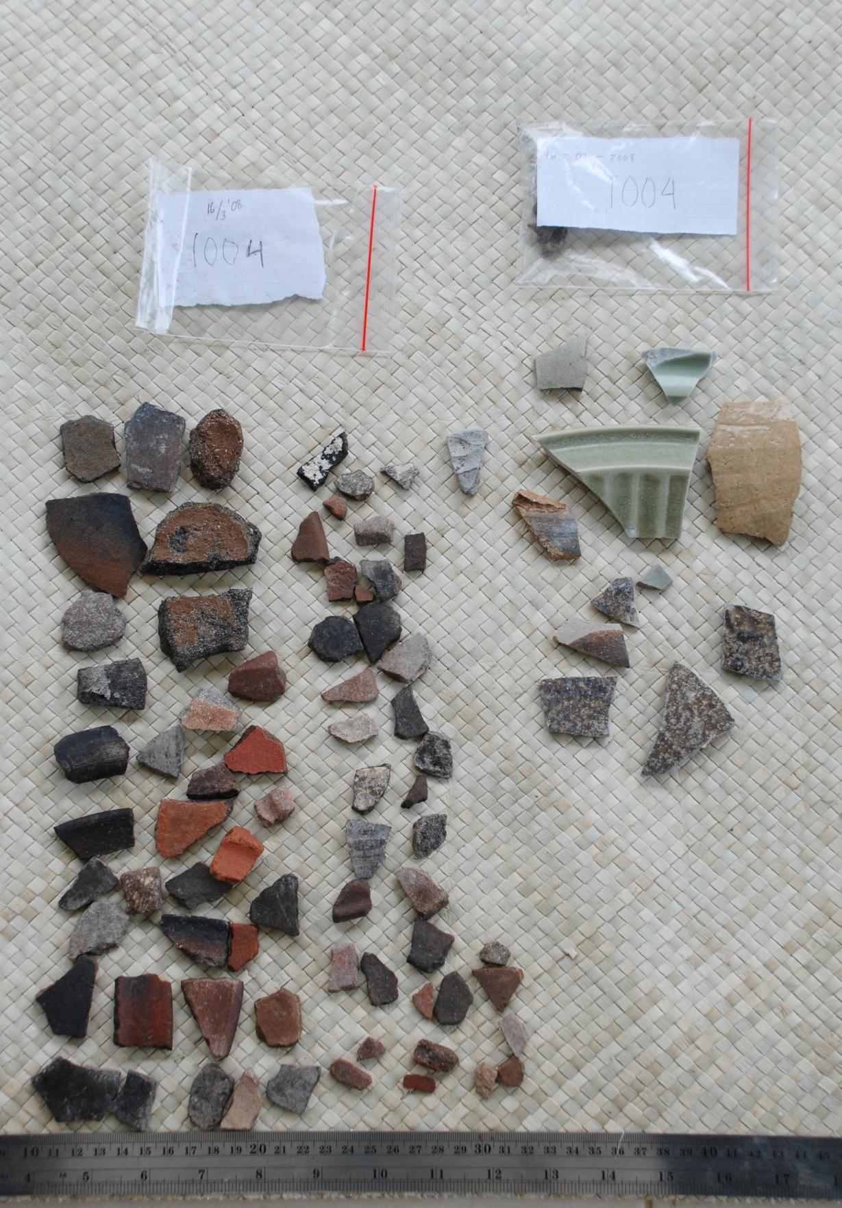 A yield of medieval ceramics from the beach section in Lamreh village in March 2008 (Source: Patrick Daly/Earth Observatory of Singapore) A yield of medieval ceramics from the beach section in Lamreh village in March 2008 (Source: Patrick Daly/Earth Observatory of Singapore)