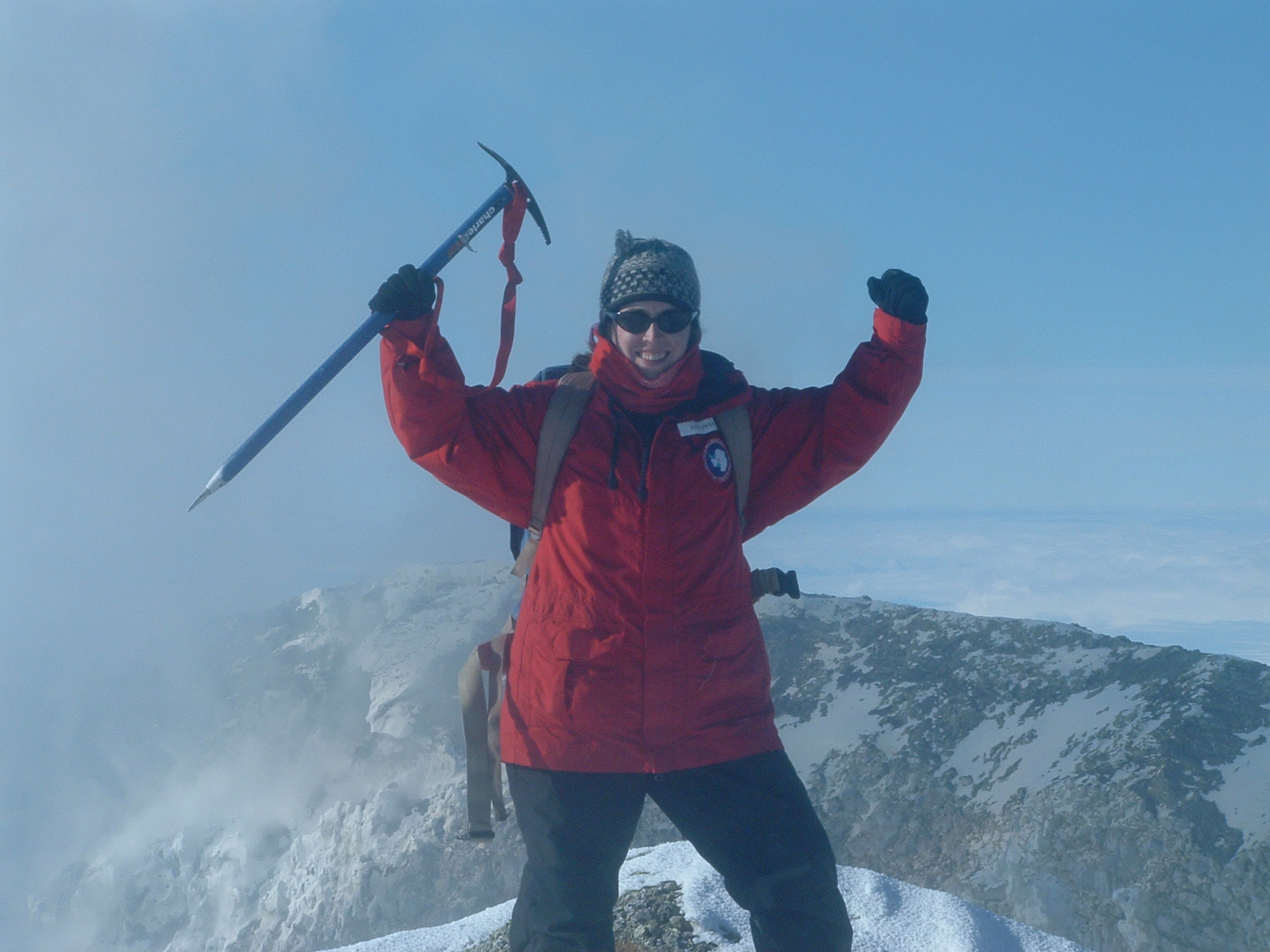 Dr Ruth at the peak of Mount Erebus in Antarctica (Source: Dawn Catherine Sweeney Ruth) Dr Ruth at the peak of Mount Erebus in Antarctica (Source: Dawn Catherine Sweeney Ruth)