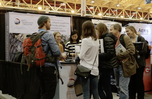 The Community Engagement Office shared EOS’ work with conference-goers, while giving out EOS merchandise (Source: Rachel Siao) The Community Engagement Office shared EOS’ work with conference-goers, while giving out EOS merchandise (Source: Rachel Siao)