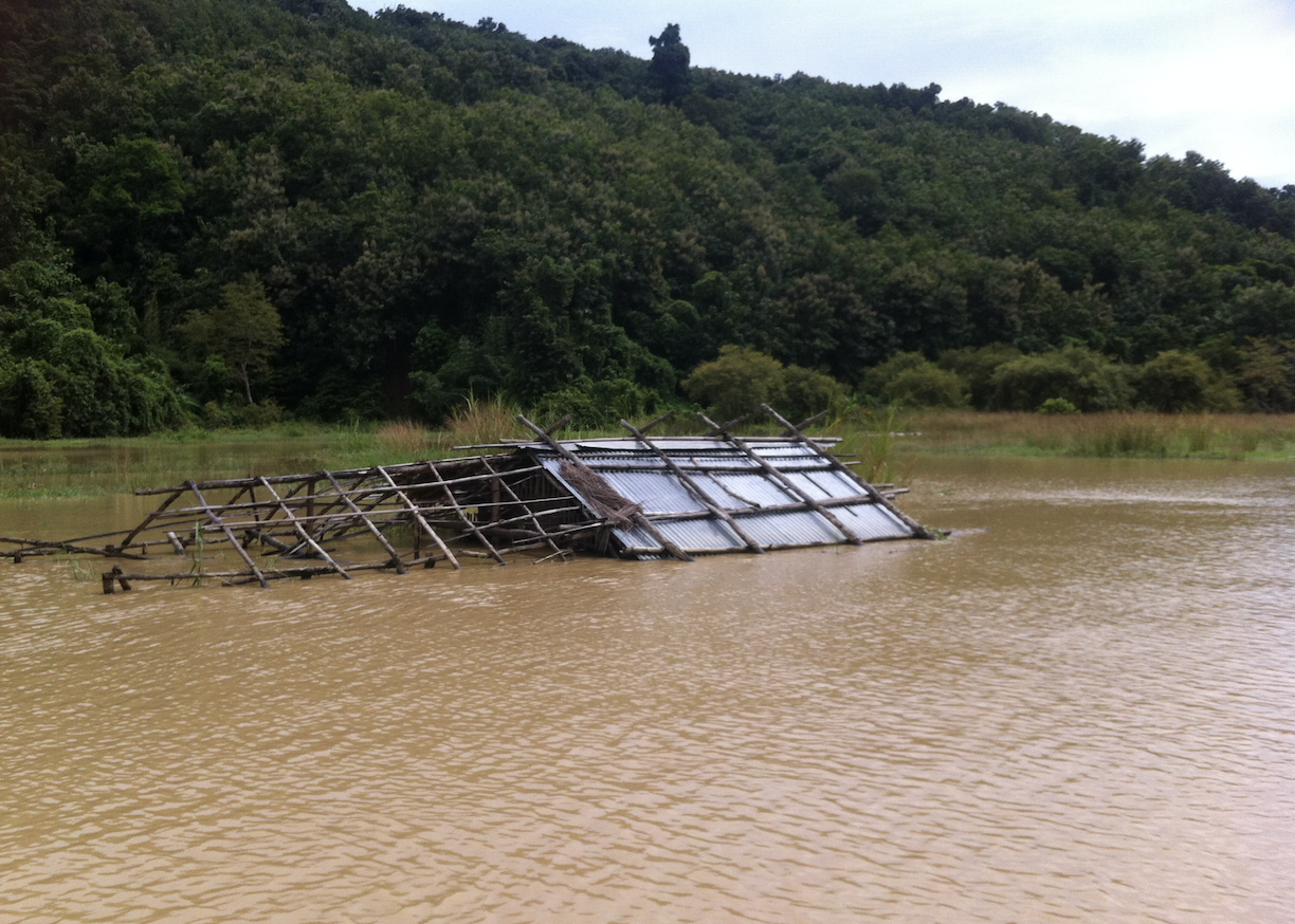 This house was submerged by the monsoon flooding (Source: Syed Idros/Earth Observatory of Singapore)