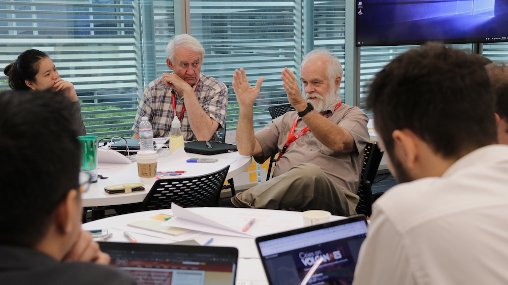 Discussion between scientists from several universities and private companies during the Counterfactual Black Swans workshop (Source: Antoinette Jade/ Earth Observatory of Singapore) Discussion between scientists from several universities and private companies during the Counterfactual Black Swans workshop (Source: Antoinette Jade/ Earth Observatory of Singapore)