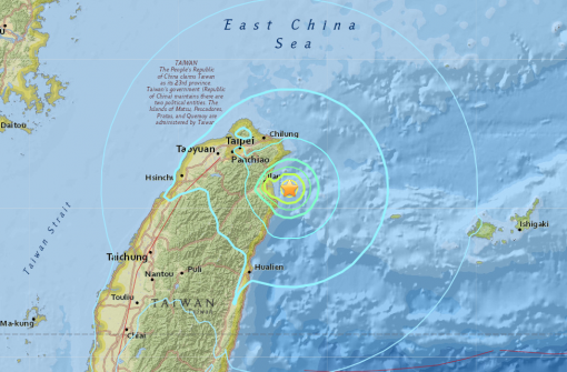 M 5.6 Earthquake Strikes Northeastern Taiwan