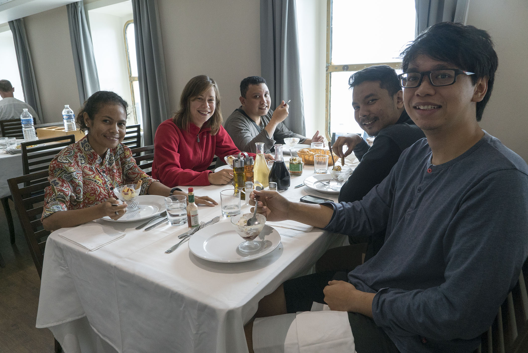 Being on French ship has many advantages, great food is one of them (Source: EOS/Monika Naranjo Gonzales) Being on French ship has many advantages, great food is one of them (Source: EOS/Monika Naranjo Gonzales)
