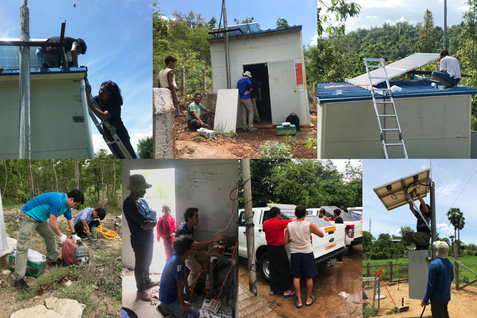CGO team and Myanmar collaborators working together on maintenance at a seismic and GPS station (Source: Chulalak Sundod/Earth Observatory of Singapore) CGO team and Myanmar collaborators working together on maintenance at a seismic and GPS station (Source: Chulalak Sundod/Earth Observatory of Singapore)