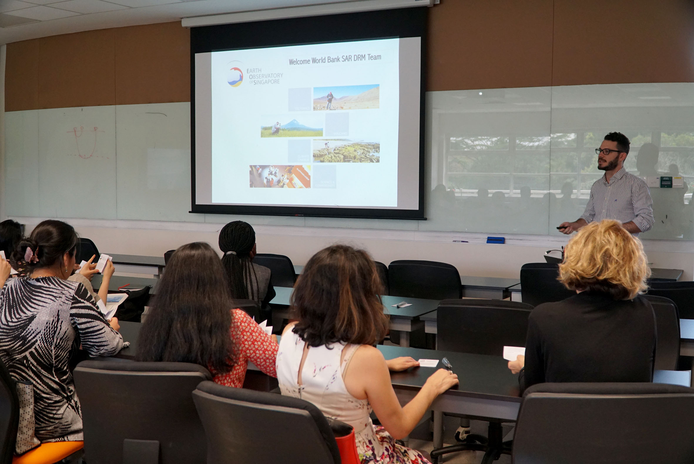 Asst. Prof David Lallemant regularly engages with stakeholders to discuss about Disaster Risk Reduction (Source: Yvonne Soon Yee Vun/Earth Observatory of Singapore)