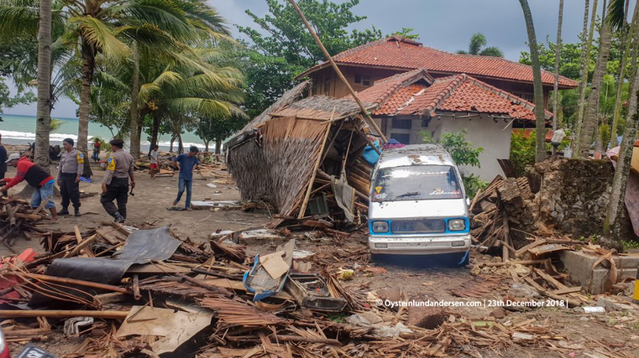 The tsunami triggered by the 2018 eruption of Anak Krakatau caused a lot of damage in the Sunda Strait region (Source: Øystein Lund Andersen/Øystein Lund Andersen Photography)