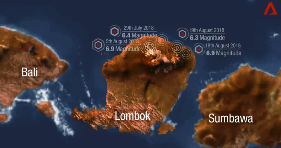 A timeline of the earthquake events that struck Lombok (Source: Screen grab of Channel NewsAsia’s Insight) A timeline of the earthquake events that struck Lombok (Source: Screen grab of Channel NewsAsia’s Insight)