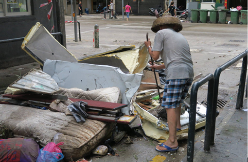 Surveying Damage from Typhoon Hato