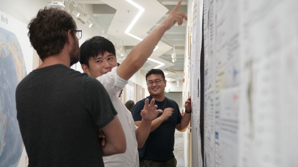 PhD student Takato Ono from The University of Tokyo shares his poster on the “Development of a field auto-sampling tool for volcanic waters (Volcanic gas)” (Source: Rachel Siao/Earth Observatory of Singapore) 