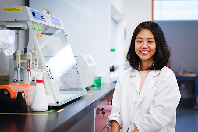 PhD student Ms Wenshu Yap uses genetic material in sands and soils as a proxy to investigate geological records of past storm and tsunami events (Source: NTU) PhD student Ms Wenshu Yap uses genetic material in sands and soils as a proxy to investigate geological records of past storm and tsunami events (Source: NTU)