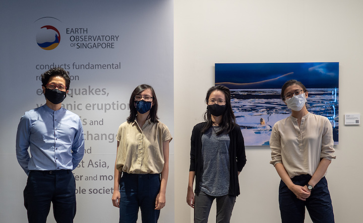 Members of the EOS-RS team, from left to right: Associate Professor Sang-Ho Yun, Ms Cheryl Tay, Ms Way Lin, Ms Shi Tong Chin (Source: Phuong Nguyen/Earth Observatory of Singapore) Members of the EOS-RS team, from left to right: Associate Professor Sang-Ho Yun, Ms Cheryl Tay, Ms Way Lin, Ms Shi Tong Chin (Source: Phuong Nguyen/Earth Observatory of Singapore)
