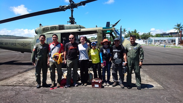 In March 2017, PHIVOLCS and EOS conducted a collaborative study to identify the composition of Mayon Volcano's plume (Source: Charlotte Barrington)