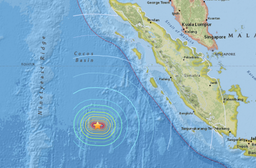 Large Mw 7.9 Earthquake Strikes Offshore Sumatra