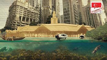 Adapting Waterfonts: Postcards from the Future, Singapore 2122